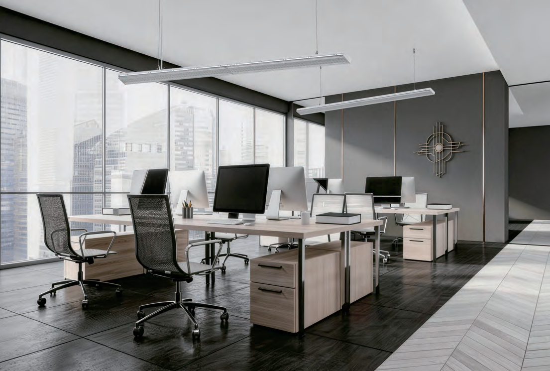 Glory series linear luminaires for office interiors