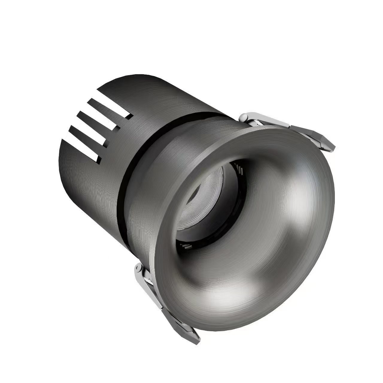 Bauhaus curved spotlight in grey finish