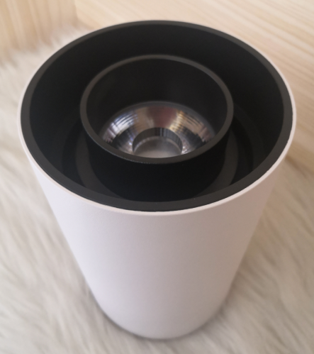 Surface mounted round downlight housing